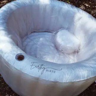 Birth pool designed for a comfortable and calming water birth experience.